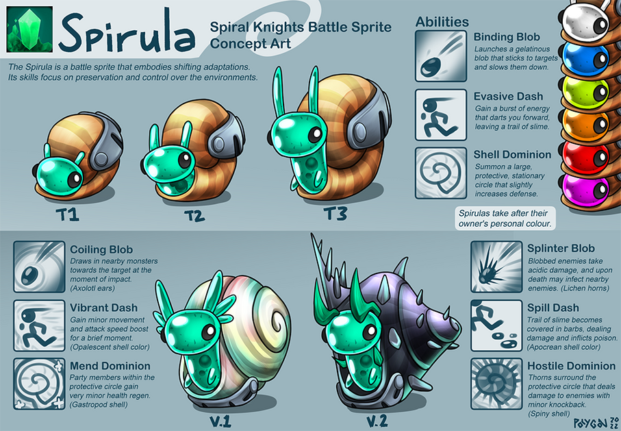 Spiral Knights - Spirula Monster Concept. 2022, digital.